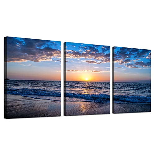 3Pcs Blue Sea Canvas Wall Art Ocean Pictures For Home Bedroom Living Room Decor 3Pcs Blue Sea Canvas Wall Art Ocean Pictures For Home Bedroom Living Room Decor